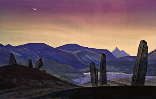 কালো গোবি মরু - নিকোলাস রোয়েরিক, ১৯২৮ ; প্রাপ্তিসূত্র - http://www.wikiart.org/en/nicholas-roerich/black-gobi-1928